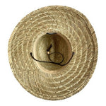 Wyeth Straw Mens Lifeguard Sun Hat Happiness Comes In Waves Beach Ocean Surf OS