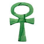 Egyptian Ankh Decor Scarab Cross Green Symbol of Life 6" Amulet Gift