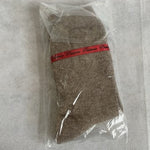 Passione Brown Argyle Socks Cashmere Wool Blend Red Ribbon One Size NWT
