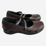 Apex Aetrex Brown Mary Jane Wide Orthotic Comfort Flats Women's Sz 5.5W NIB