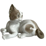 Vintage Lladró Surprised Cat Porcelain Figurine #5114 5"x3.5" Retired Excellent