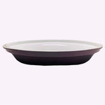 Vintage French Provence Purple Oval Ceramic Casserole Dish 9 Rare Glazed Bakewar