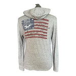 Polo Ralph Lauren Men's American Flag Eagle Hoodie S Heather Grey Long Sleeve VG