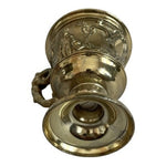 Antique Victorian Gilt Repousse Footed Cup Cherub Putti Figural Handle 3.75" G
