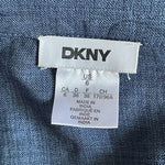 DKNY Denim Blue Long Sleeve Belted Midi Shirtdress Cotton Robe Dress Size 6