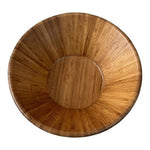 Jumbo Wood Salad Bowl 13.5” Hand Carved Organic Brown Dinnerware Large Serving