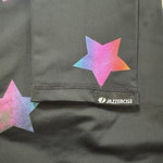 TEREZ Women Black Foiled Star Print UpLift Leggings Sz S High Rise Compression