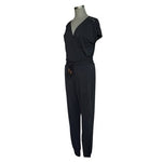 Heartloom Koko Black V-Neck Short Sleeve Jogger Jumpsuit Women's Romper M NWT