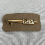 Vintage Gold Toned Personalized Monogrammed Tie Clip Tie Bar with Initials RS