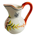 Hand Painted Ceramic Floral Pitcher Creamer Signed Acosta 5 Inch Vintage