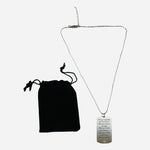 Stainless Steel Dog Tag Pendant Necklace Inspirational Quote Gift Unisex NIP