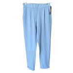 Women's Light Blue Stretch Ankle Pants Tapered Leg Pull-On Size M NWT