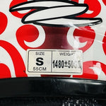 Zeus ZS-806 Full Face Motorcycle Helmet White Red Graphic DOT Approved Size S VG