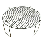Stainless Steel Round Grill Rack Reversible Grate Cooking Baking 12" Diameter