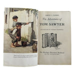 The Adventures of Tom Sawyer Illustrated Norman Rockwell Heritage Press Green