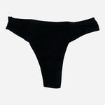 Anzermix Black Cotton Blend 6 Pack Basic Thong Underwear Womens Size Large NEW