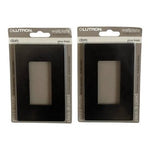 Lutron Claro Gloss Black Wallplate Lot of 2 Single Gang No Screws NIP