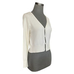 Zara Ivory Long Sleeve Button Up Sweater Cardigan Women’s Top Size L Fits M NWOT
