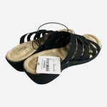 East 5th Irene Women's Black Strappy Memory Foam Slide Sandal Size 9.5 M NIB