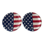 American Flag Patriotic Banquet Paper Plates 10.2in Lot of 2 Packs NIP