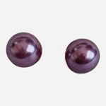 Purple Pearl Stud Earrings Women’s NWOT