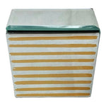 Jewelry Box Gold Glitter Stripe Mirrored Keepsake Box Velvet Lined Storage Chest