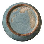 Unique Handcrafted Blue Glazed Ceramic Pottery Lid Bowl Bean Pot Artist Signed 7