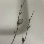 Vintage Crate & Barrel Square Ceramic Plate HandPainted Willow Silver Pods Italy