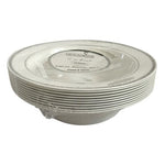 Occasions 6oz Plastic Bowls Silver Rim Disposable 40pc Wedding Party New