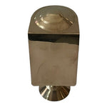 Vintage Brass Candle Holder Christ Profile Backplate Jerusalem Israel 5" VG