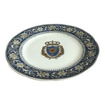Vintage Porcelain Plate Château de Versailles Crest Textured Decorative Plate