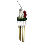 7.5" Old English Sheepdog & Fire Hydrant Wind Chime Ornament Mini Collectible