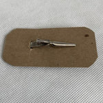 Vintage Silver Tone Black Horse Tie Clasp Bar Clip Men’s Accessory 2.5"