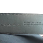 Banana Republic Brown Woven Genuine Leather Belt Size M 2.25" Very Good
