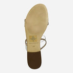 Marc Fisher Calin Flat Sandals Rose Gold Metallic Clear Vinyl Slides Size 6M NIB