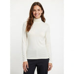 Hotouch Ivory Long Sleeve Mock Turtleneck Top Casual Womens S NWT