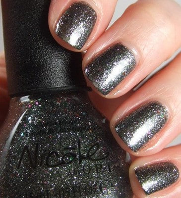 NICOLE by OPI Nail Polish FOLLOW ME ON GLITTER Silver Blue Grey 0.5 fl oz New