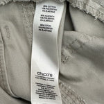 Chico's Utility Twill Pants Grey Straight Leg Size 0.5 US 6-8 Cotton Blend Good+