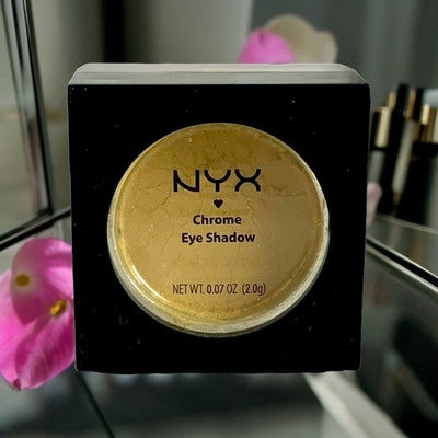 NYX Loose Pigment Chrome Eye Shadow 28 YELLOW Mineral Makeup New Display