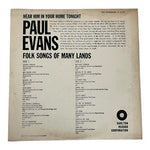 Paul Evans Folk Songs of Many Lands LP Vinyl Record Carlton VG+ Rare