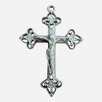 Vatican Library Collection Silver Tone Filigree Crucifix Pendant Gothic 1.75"