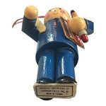 Midwest Cannon Falls Wood Teacher Christmas Ornament Blue Suit 2x3" VG