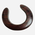 Artisan Brown Wooden Moon Bracelet Boho Style Handmade One Size Accessory