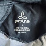 prAna 1/4 Zip Pullover Women's L Stargazer Black Grey Performance Top VG