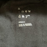 A New Day Faux Fur Quarter Zip Sweatshirt Pullover Black Size S NWT