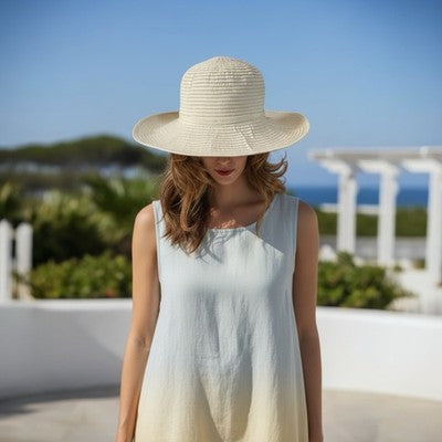 Vintage San Diego Hat Co Beige Bucket Hat Women's Sun Hat Polyester Beach NWT