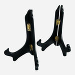 Black Wood Plate Display Easel Stand Picture Frame Holder 3.5"x6" Set of 2