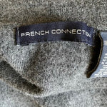 FRENCH CONNECTION Womens Sweater M Grey Wool Zip Front Long Sleeve Cardigan VG