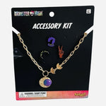 Monster High Clawdeen Wolf Jewelry Kit Gold Tone Necklace Pins Spirit Halloween