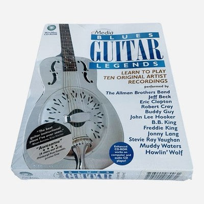 eMedia Blues Guitar Legends CD-ROM Learn 10 Songs Allman Bros BB King New